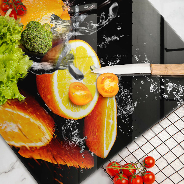 Skleněná deska za sporák Šťavnaté oranžové ovoce