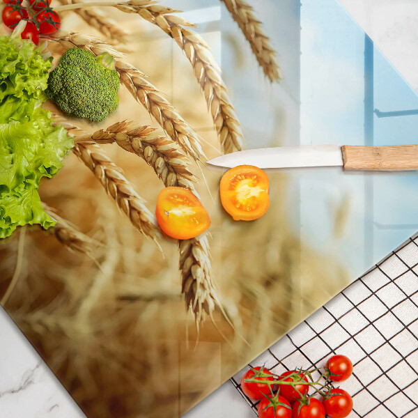 Skleněná deska za sporák Klasy obilovin na poli