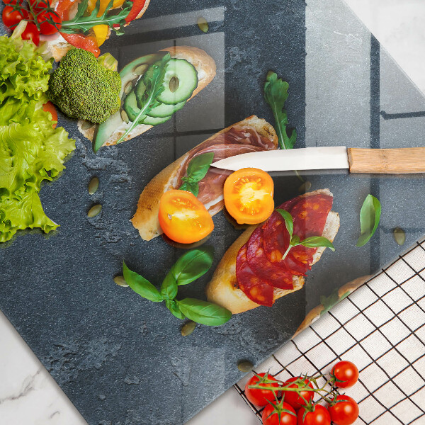 Skleněná deska za sporák Barevné sendviče