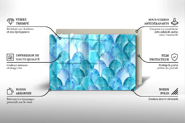 Skleněná deska za sporák Akvarelové váhy