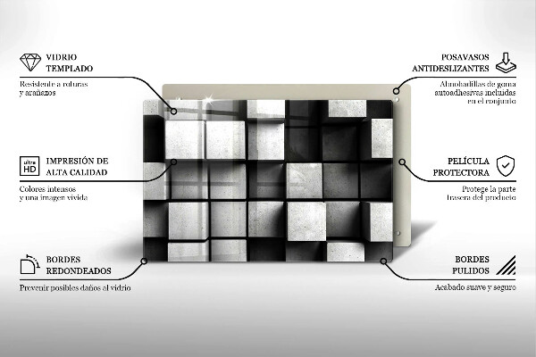 Skleněná deska za sporák 3D geometrie pozadí