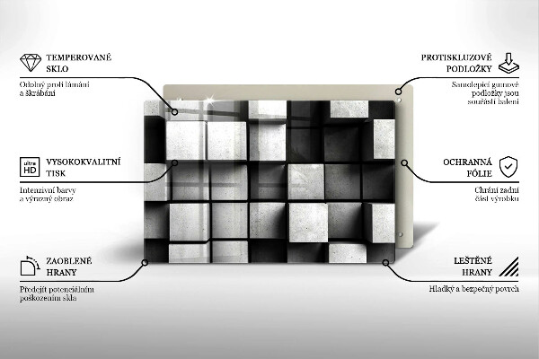 Skleněná deska za sporák 3D geometrie pozadí