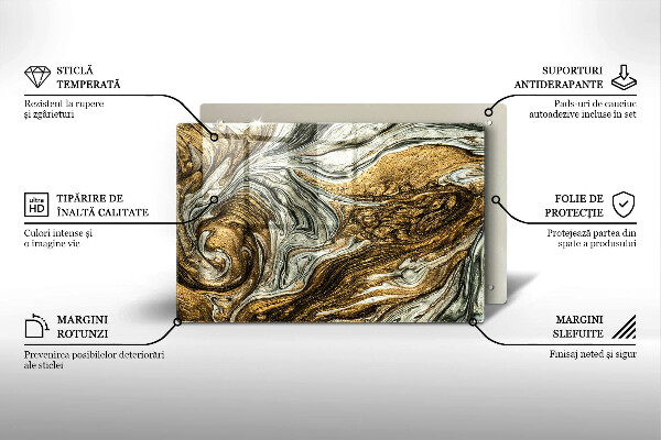 Skleněná deska za sporák Bohatá abstrakce