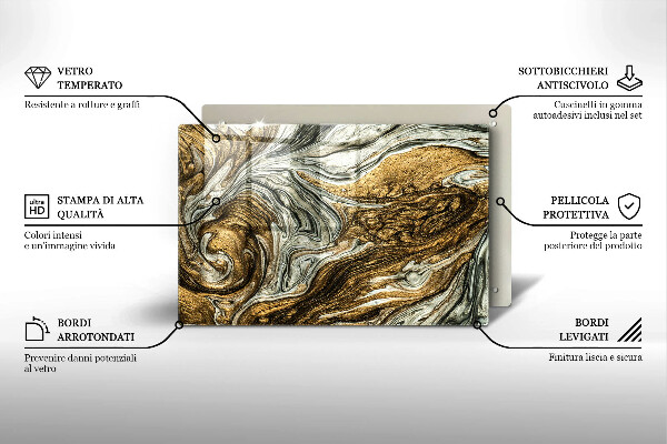 Skleněná deska za sporák Bohatá abstrakce