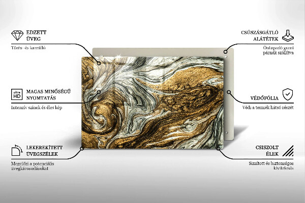 Skleněná deska za sporák Bohatá abstrakce