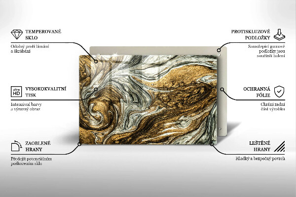 Skleněná deska za sporák Bohatá abstrakce
