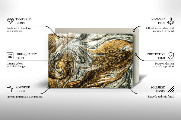 Skleněná deska za sporák Bohatá abstrakce