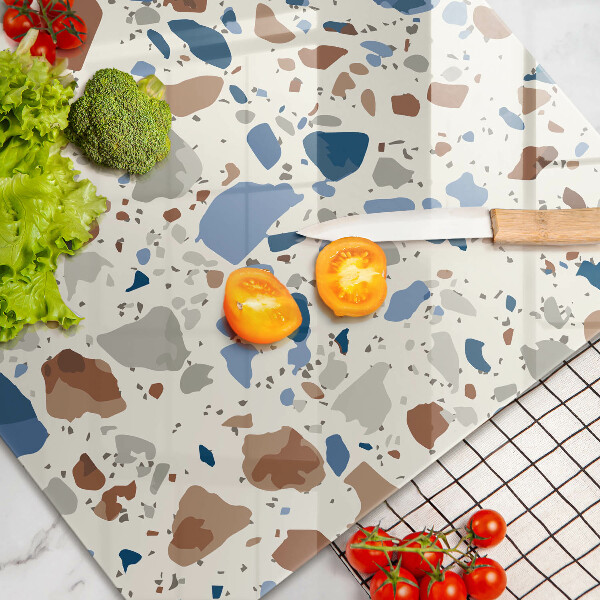 Skleněná deska za sporák Dekorativní kamenina