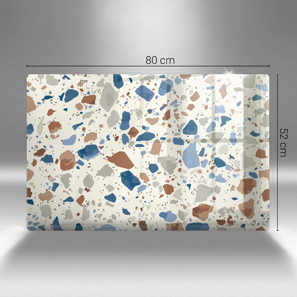 Skleněná deska za sporák Dekorativní kamenina