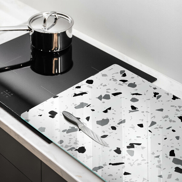 Skleněná deska za sporák Dekorativní kamenina