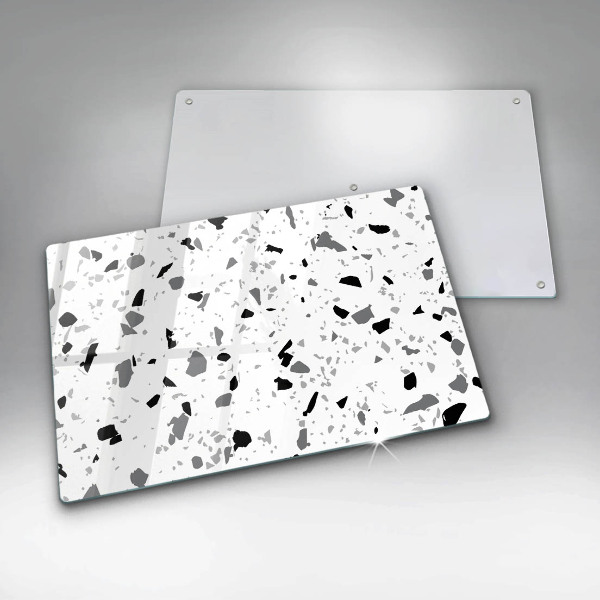 Skleněná deska za sporák Dekorativní kamenina