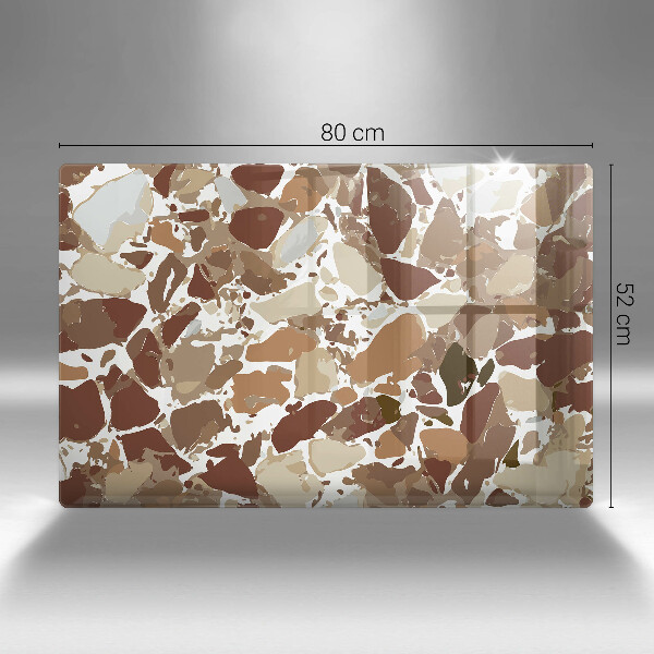 Skleněná deska za sporák Kamenné dekorativní skvrny