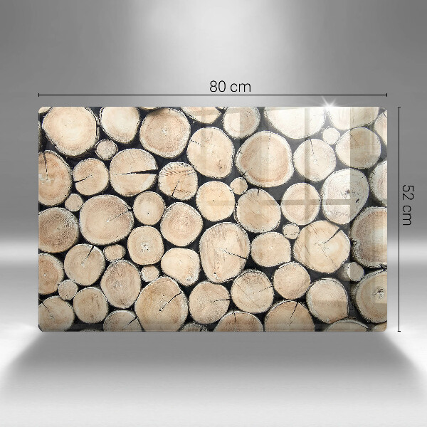 Skleněná deska za sporák Dřevěné kmeny stromů