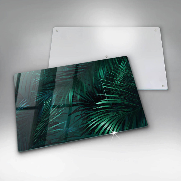 Skleněná deska za sporák Listy divoké džungle