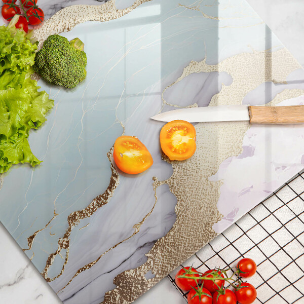 Skleněná deska za sporák Pastelový mramor