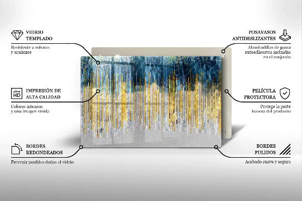 Skleněná deska za sporák Designérská abstrakce