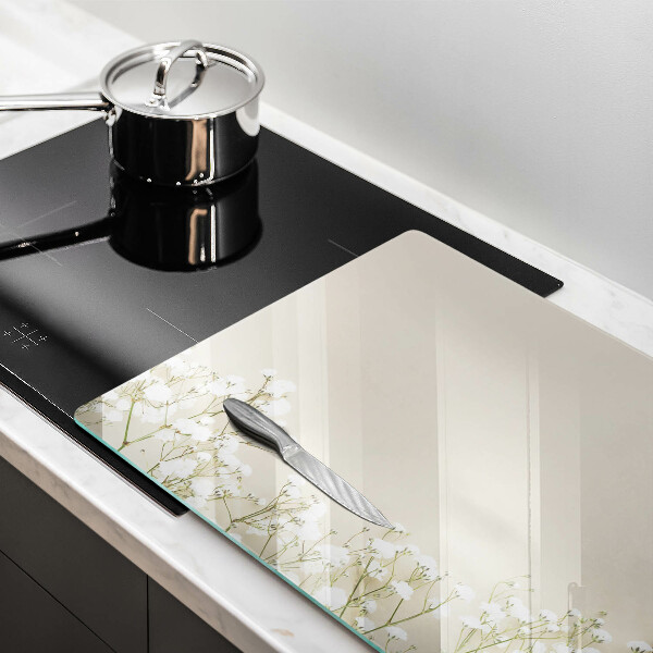 Skleněná deska za sporák Sádrové boho květiny