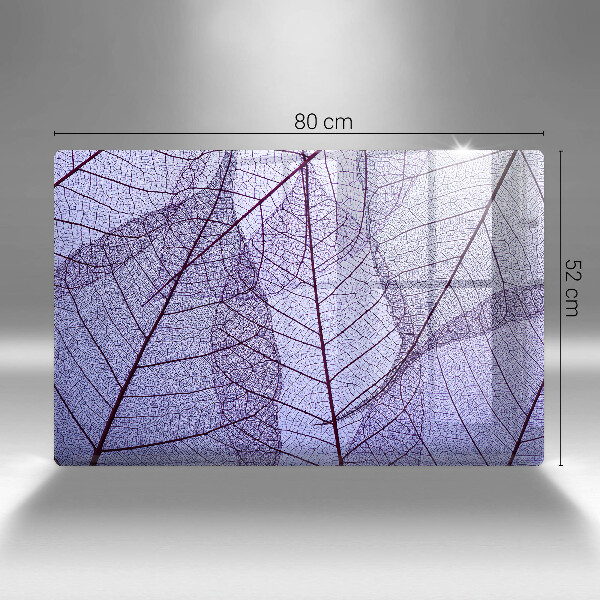 Skleněná deska za sporák Listy s žilnatinou