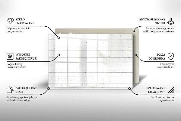 Skleněná deska za sporák Moderní světlé desky