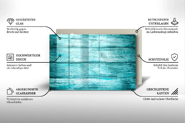 Skleněná deska za sporák Vintage dřevěné desky