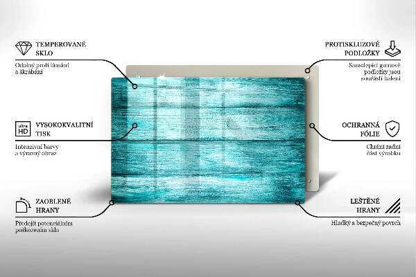 Skleněná deska za sporák Vintage dřevěné desky