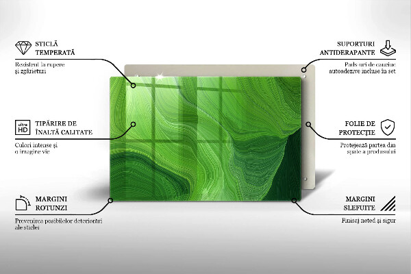 Skleněná deska za sporák Abstraktní textura