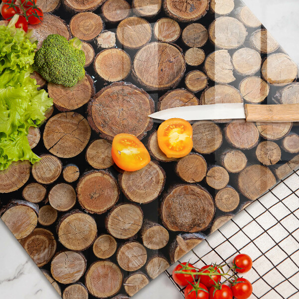 Skleněná deska za sporák Kmeny stromů