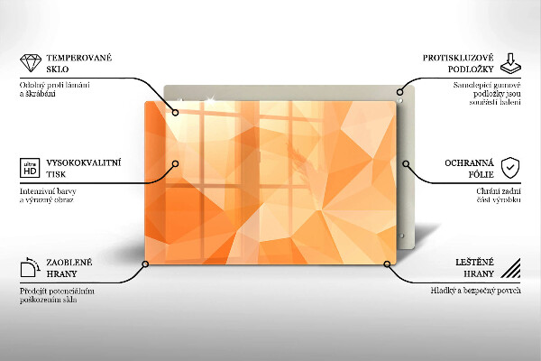 Skleněná deska za sporák Geometrické pozadí