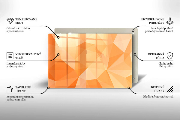Skleněná deska za sporák Geometrické pozadí
