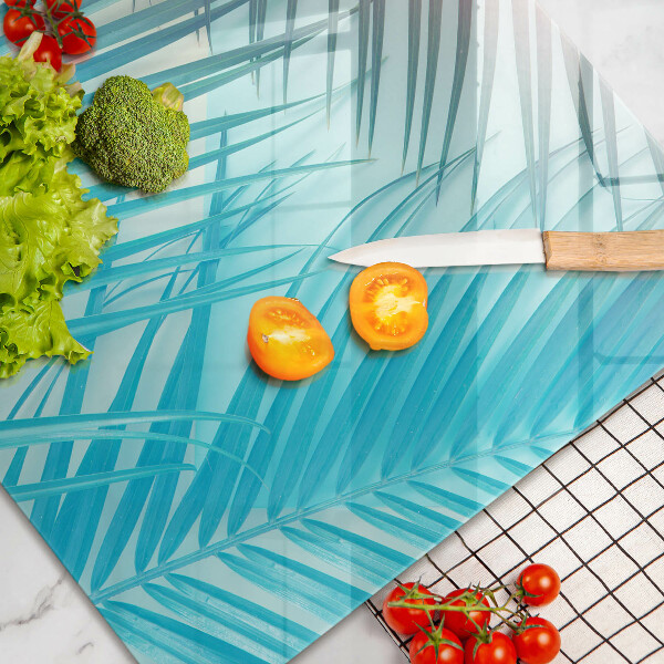 Skleněná deska za sporák Pastelové listy