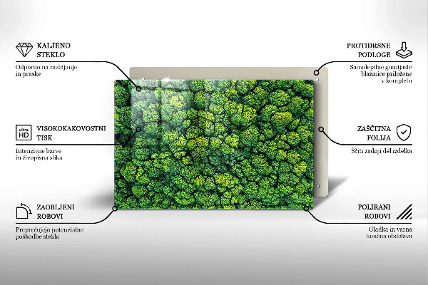 Skleněná deska za sporák Přírodní mechová rostlina
