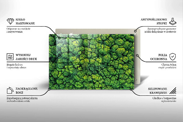 Skleněná deska za sporák Přírodní mechová rostlina