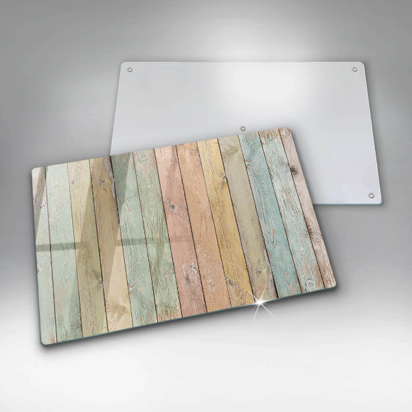 Skleněná deska za sporák Barevné vintage desky