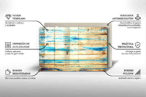 Skleněná deska za sporák Retro dřevěné desky