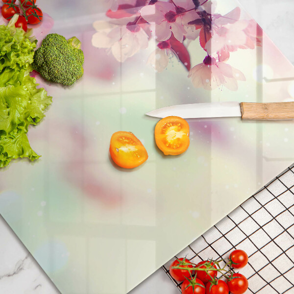 Skleněná deska za sporák Příroda jabloňové květy