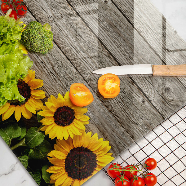 Skleněná deska za sporák Slunečnice na krytech