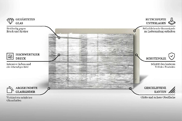 Skleněná deska za sporák Staré dřevěné desky