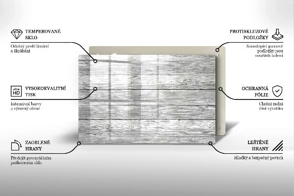 Skleněná deska za sporák Staré dřevěné desky