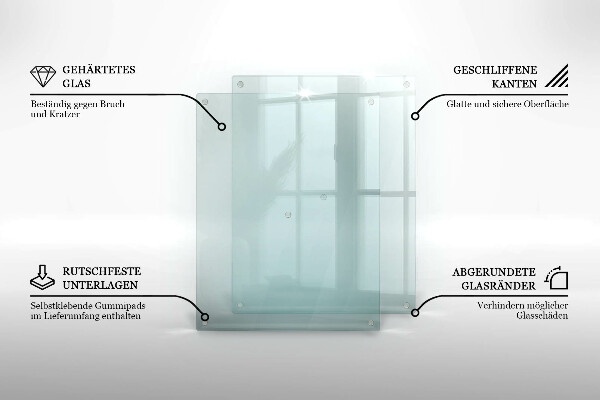 Skleněná průhledná deska za sporák 2x40x52 cm