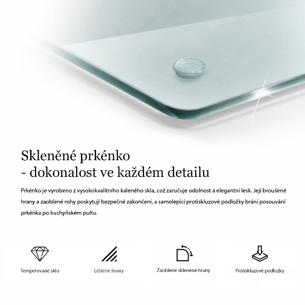 Ochranná průhledná deska za plynový sporák 52x30 cm