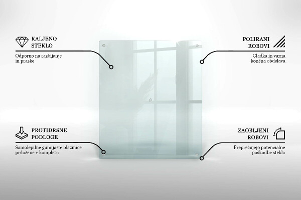 Průhledné sklo za varnou deskou 60x52 cm