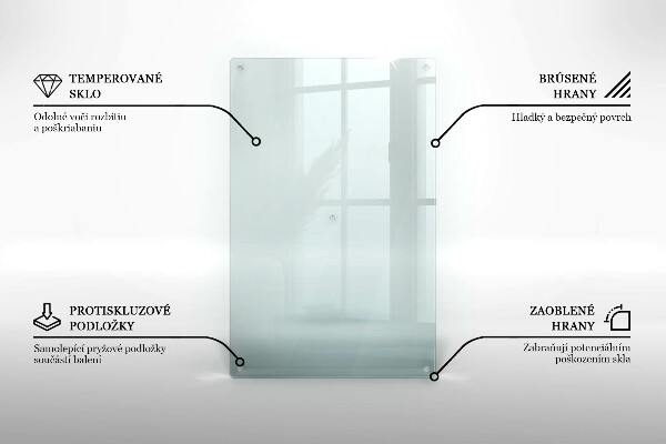 Průhledná deska za sporák 80x52 cm
