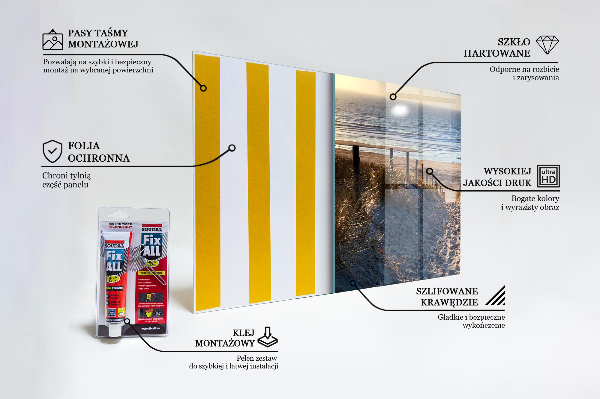 Skleněný panel Písečné duny v baltském moři