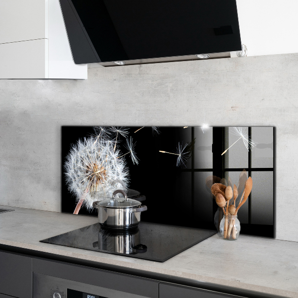 Skleněný panel Pampeliška pampeliška ve větru