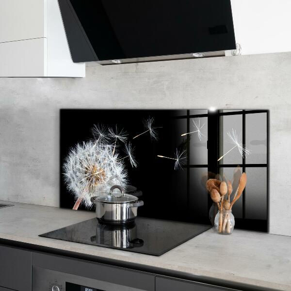 Skleněný panel Pampeliška pampeliška ve větru