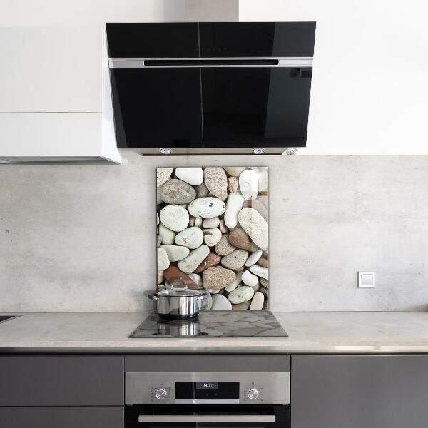 Kuchyňský skleněný panel Kamenitá pláž