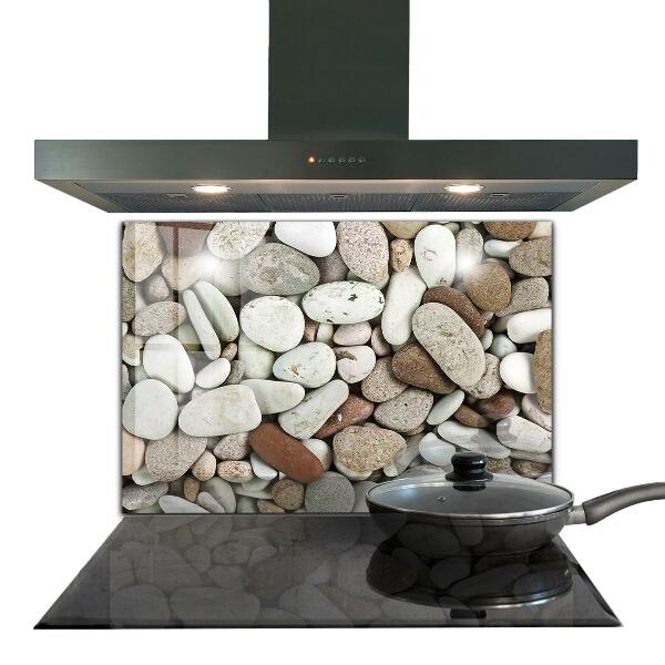 Kuchyňský skleněný panel Kamenitá pláž