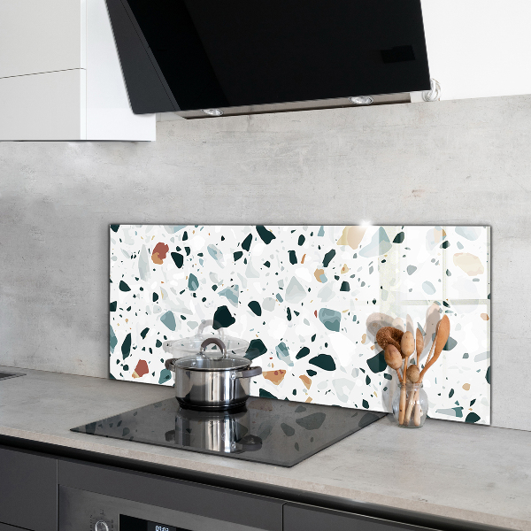 Skleněný panel Gray quartz terrazzo textura