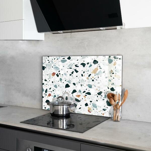 Skleněný panel Gray quartz terrazzo textura