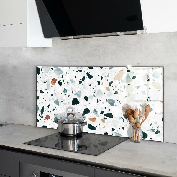 Skleněný panel Gray quartz terrazzo textura